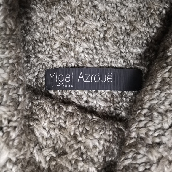 Y2k Vintage Yigal Azrouel Wool Knit Tweed Vest Tunic or Mini Sweater Dress - Picture 11 of 17